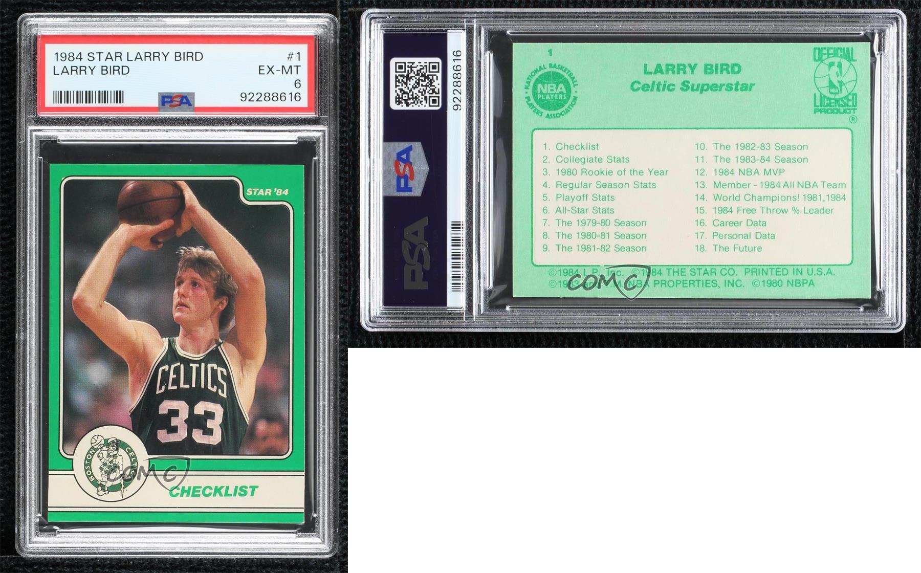 1984 Star Larry Bird Larry Bird #1 PSA 6 HOF - Picture 3 of 3