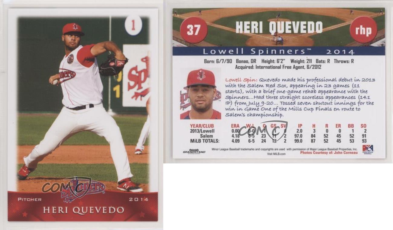 2014 Grandstand Lowell Spinners Heri Quevedo