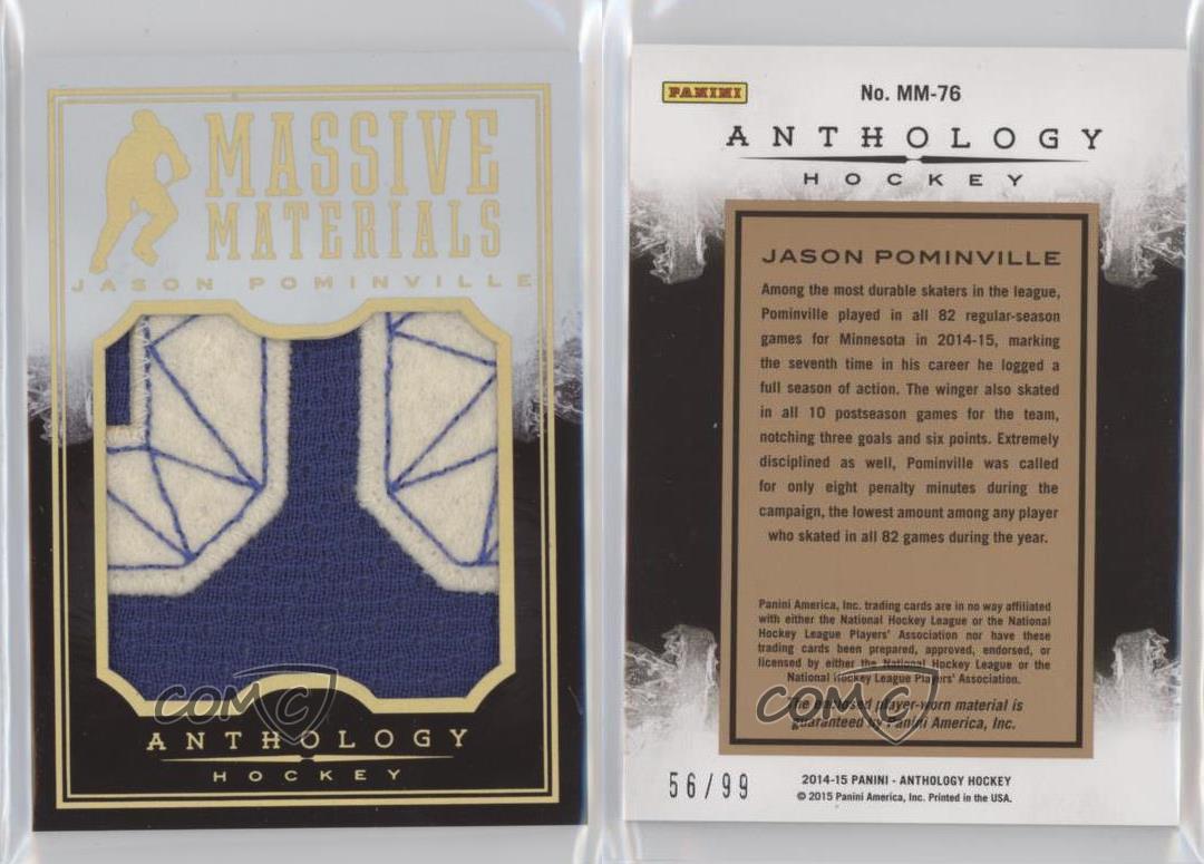 2015-16 Panini Anthology Massive Materials Prime /99 Jason Pominville #MM-76