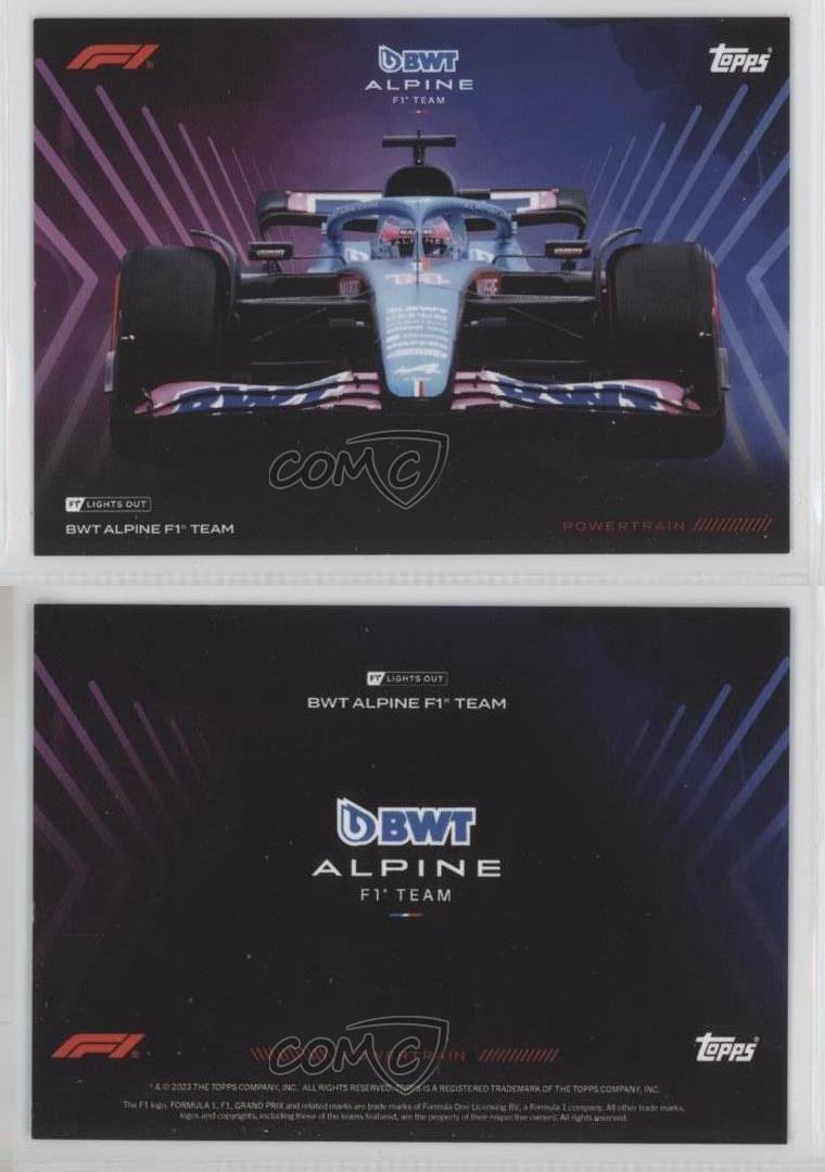 Groupe motopropulseur Topps F1 2022-23 éteint à la demande BWT achats équipe Alpine F1