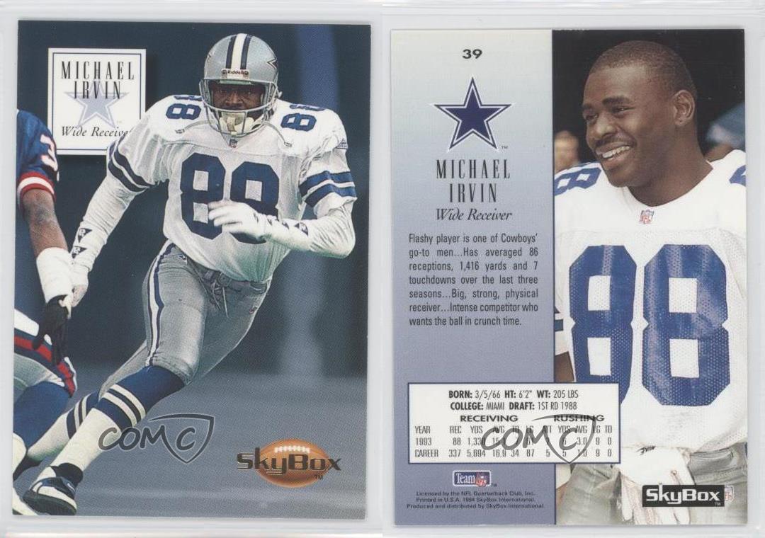 1994 Skybox Premium #39 Michael Irvin Dallas Cowboys Football Card | eBay