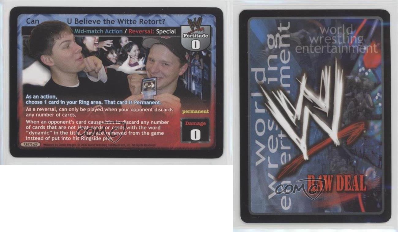 Jeu de cartes à collectionner WWE Raw Deal 2006 extension 20 : Great outlet American Bash #73/170v20