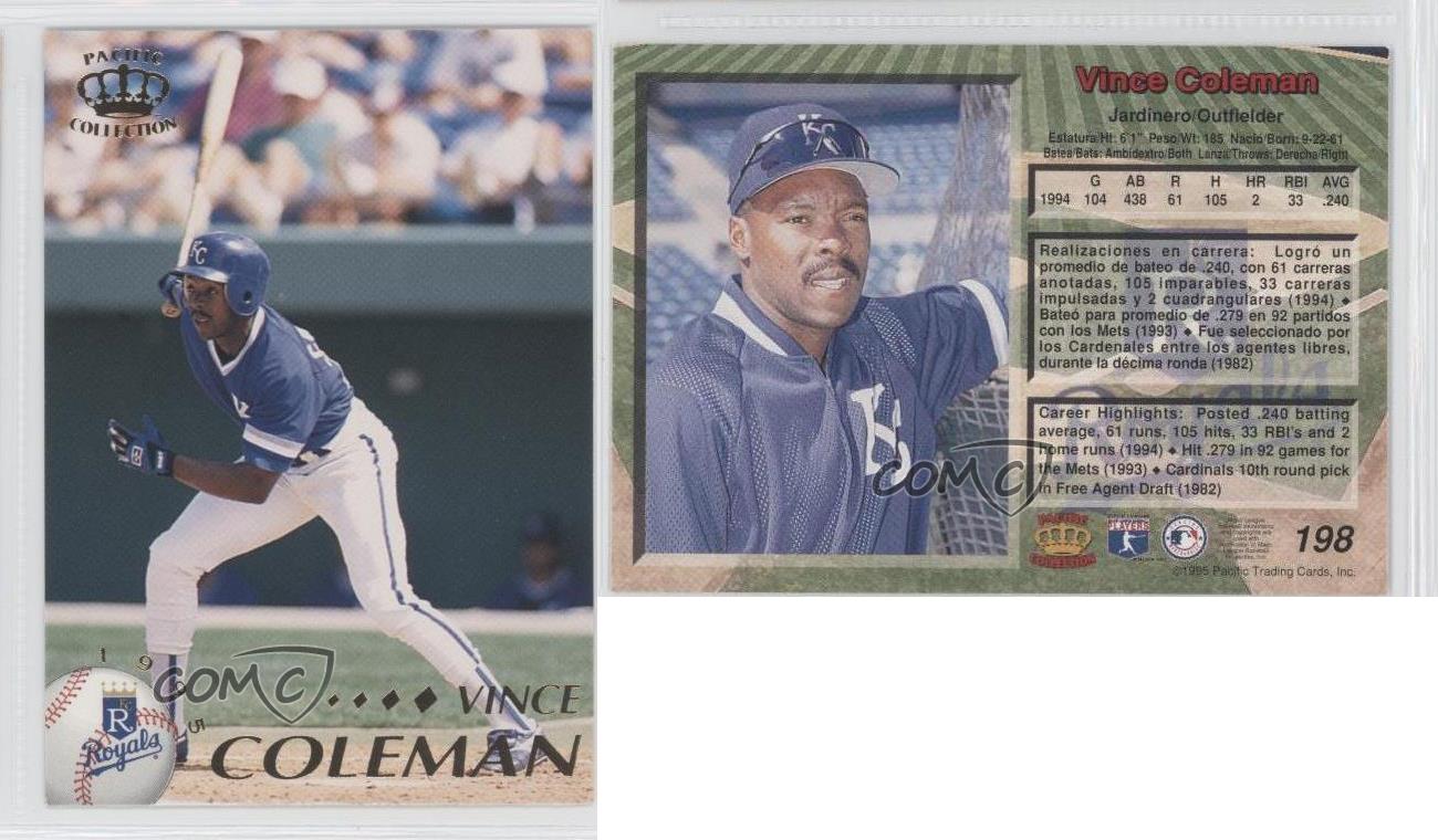 1995 Pacific Mariners Memories Vince Coleman #28