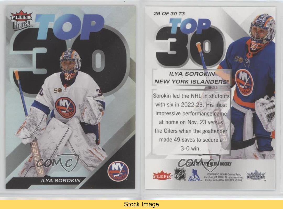 2022-23 Upper Deck Fleer Ultra Top 30 Ilya Sorokin #29OF30T3