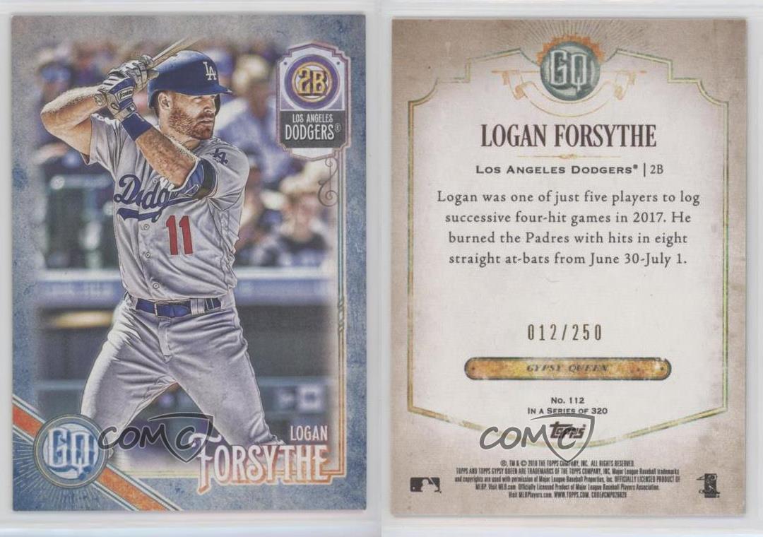 2018 Topps Gypsy Queen Indigo /250 Logan achats Forsythe #112
