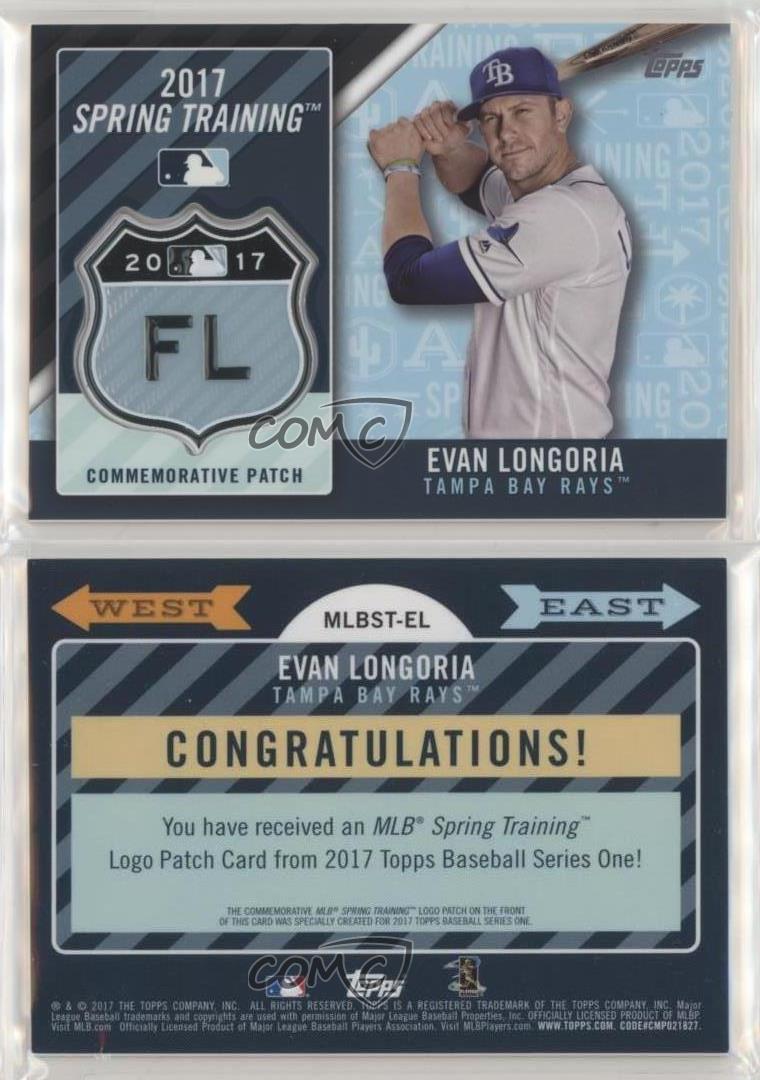 2017 Topps MLB Spring Training Logo Patch Evan Longoria #MLBST-EL Patch |  eBay