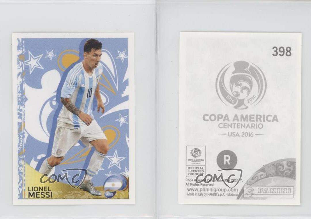2016 Panini Copa America Centenario Album Stickers Lionel Messi #398 - Foto 4 di 7