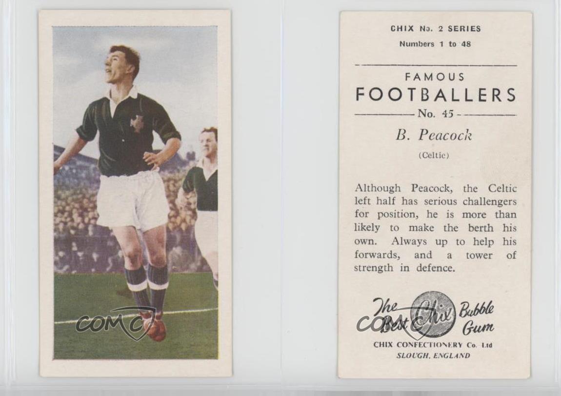 1956-57 Chix Famous Footballers Series 2 B Peacock #45