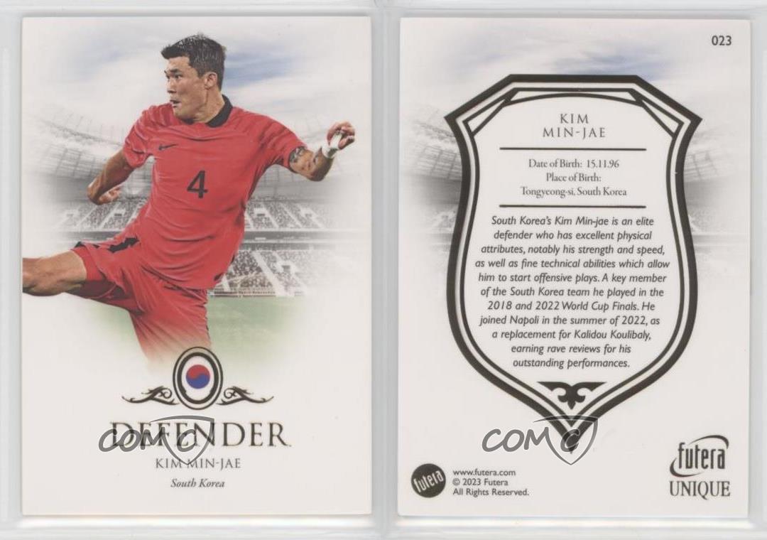 2023 Futera Unique World Football Defenders Kim Min-jae #023 - Picture 3 of 4