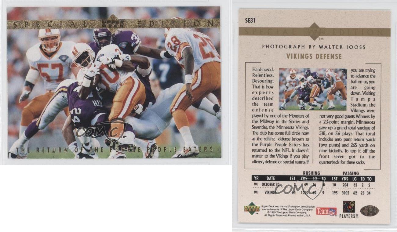 Minnesota Vikings Defense [Gold] #SE31 Prices, 1995 Upper Deck Special  Edition