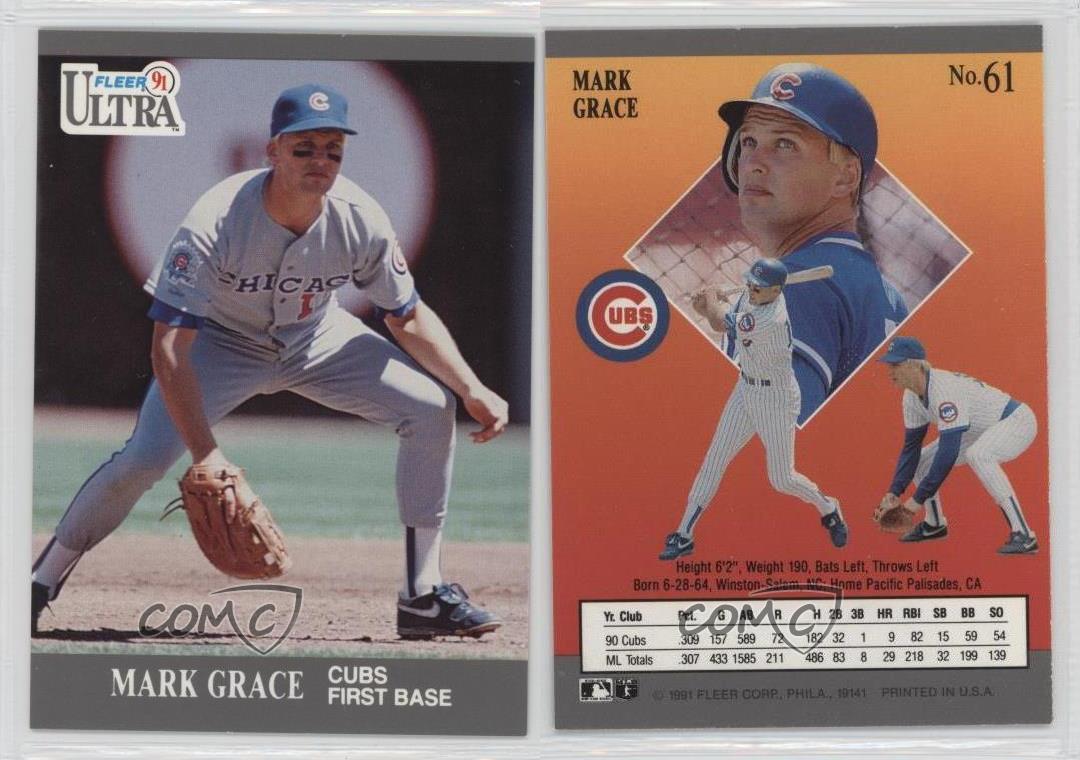 1991 Fleer Ultra 61 Mark Grace Chicago Cubs Baseball Card eBay