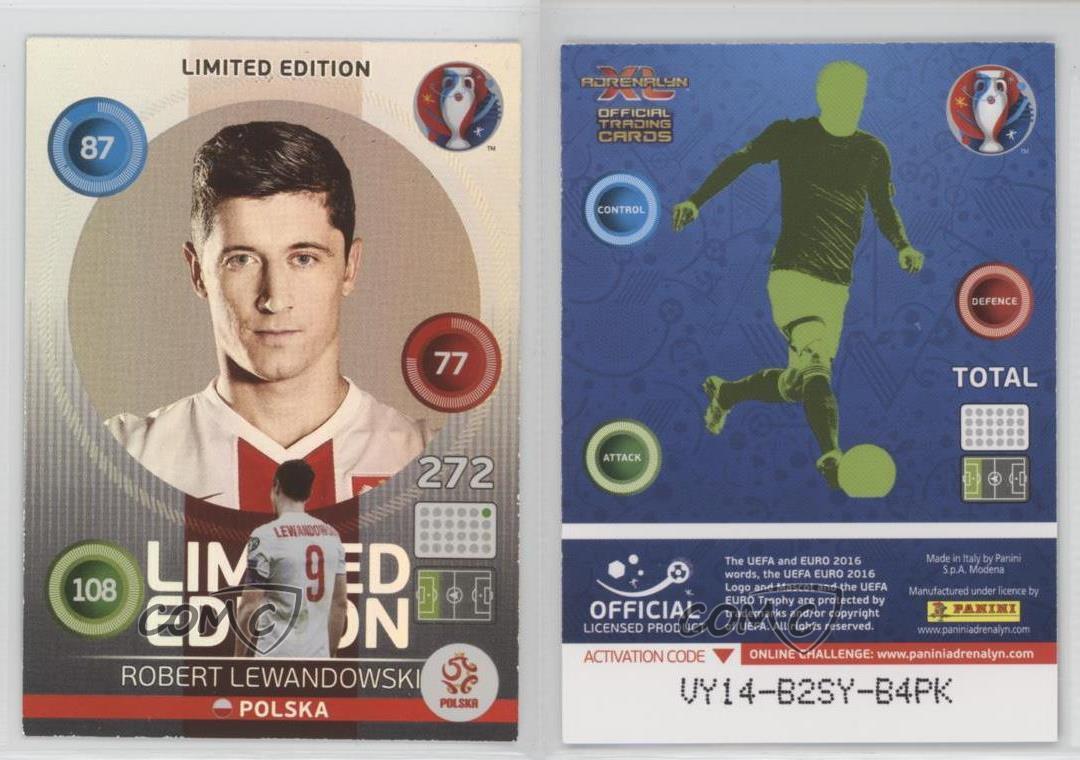 Panini Adrenalyn Xl Uefa Euro 2020 Robert Lewandowski tarjeta de edición limitada