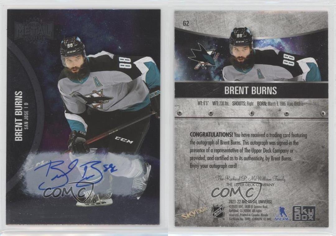 Brent Burns (born March 9, 1985) is a Canadian professional ice