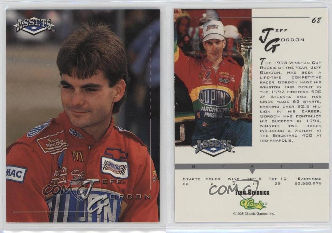 1995 Classic Assets Jeff Gordon #68 HOF - Picture 4 of 4