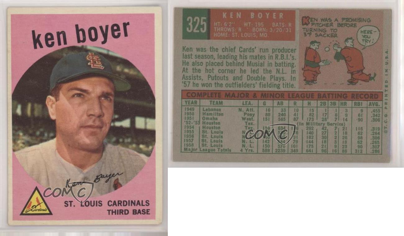 1959 Topps Ken Boyer #325