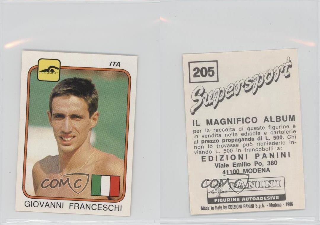 1986 Panini Supersport Stickers Italian Giovanni Franceschi #205.1 | eBay