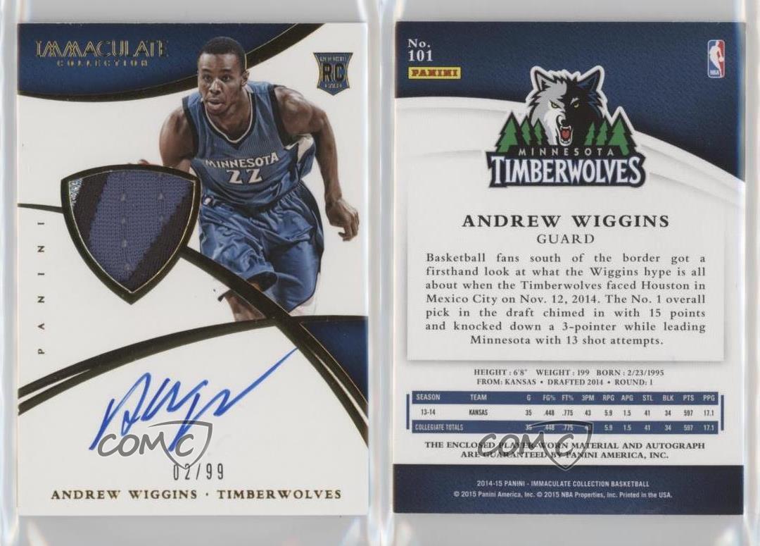 ナチュラ andrew wiggins immaculate auto 3/5 | www.ankuramindia.com