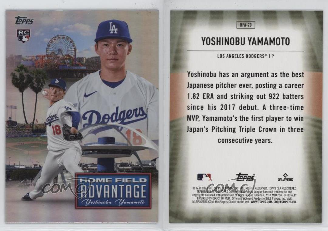 2024 Topps Series 2 Home Field Advantage Yoshinobu Yamamoto #HFA-20 Rookie RC - Bild 3 von 5