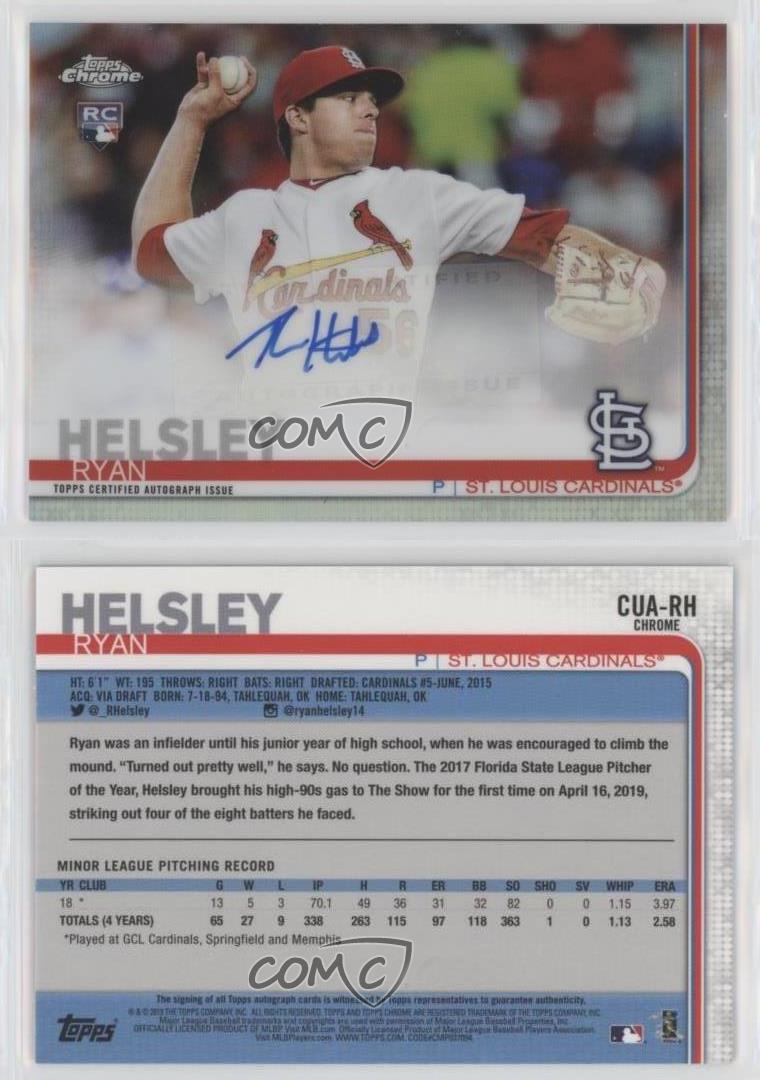 2019 Topps Chrome Update Series - Target Autographs #CUA-RH Ryan Helsley (AU, RC)