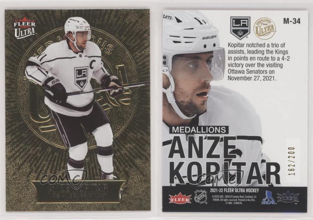 2021-22 Upper Deck Fleer Ultra Medallions Gold /200 Anze Kopitar #M-34