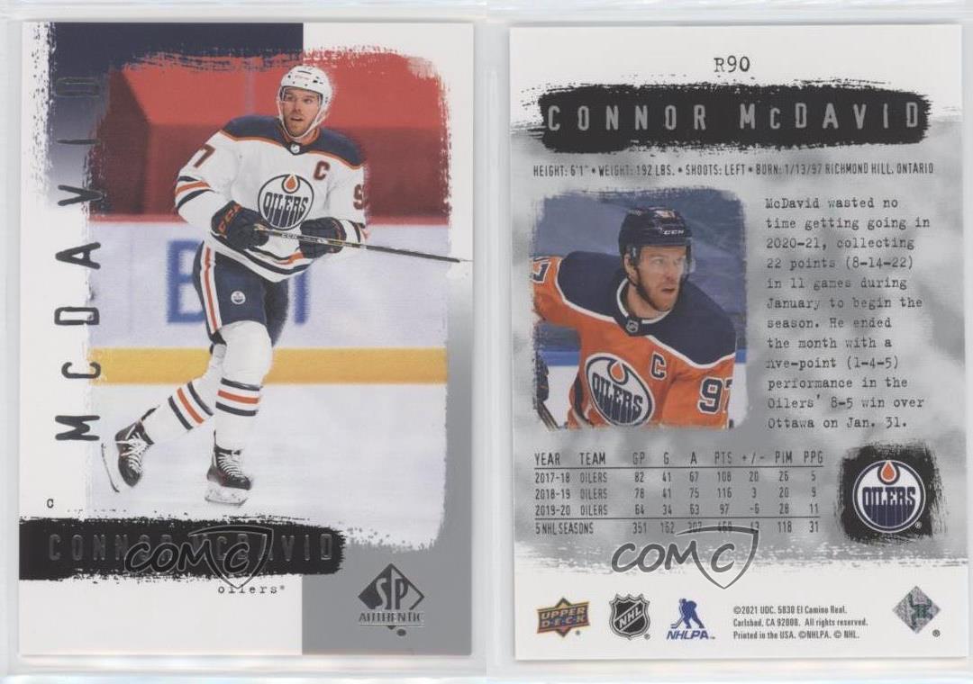 2020-21 SP Authentic 2000-01 Retro #R90 Connor McDavid - Edmonton Oilers