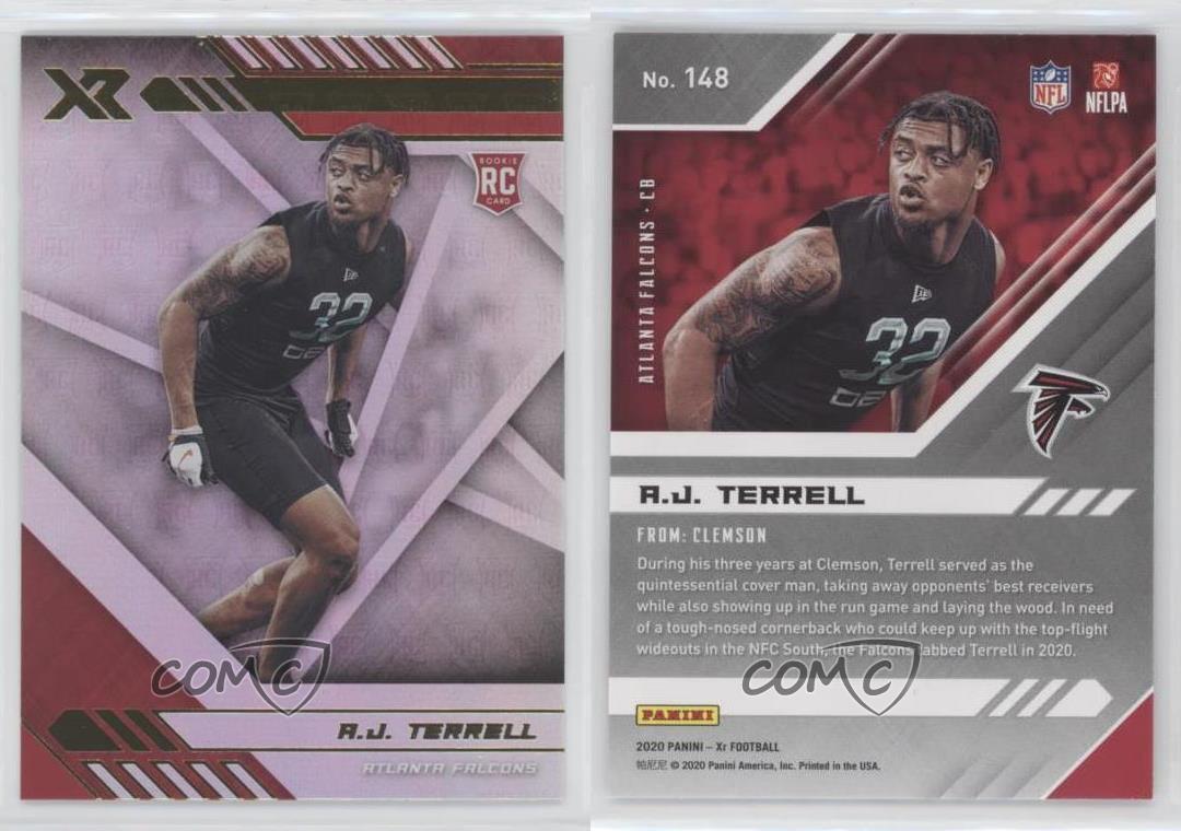2020 Panini XR Rookie AJ Terrell #148 Rookie RC - Picture 4 of 4
