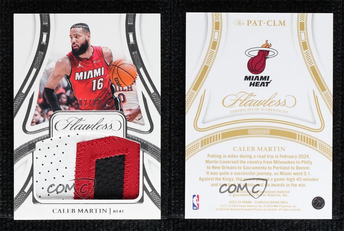 Parche Panini 2023-24 impecable rubí/15 parche Caleb Martin #PAT-CLM - Imagen 3 de 3