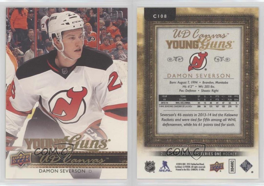 2014-15 Upper Deck UD Canvas Young Guns Damon Severson #C108 Rookie RC