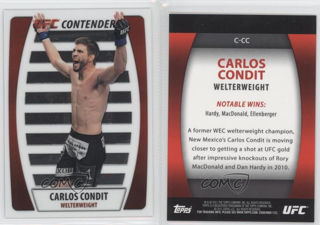 Carlos Condit UFC 2011 Topps Title Shot Contenders Insert Card #C-CC 158 154 143 