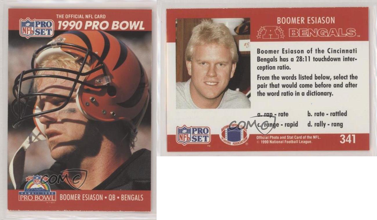 Boomer Esiason #341 Prices, 1990 Pro Set FACT Cincinnati