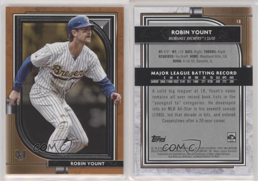 Robin Yount 2021 Topps Museum Collection Copper Baseball Card 