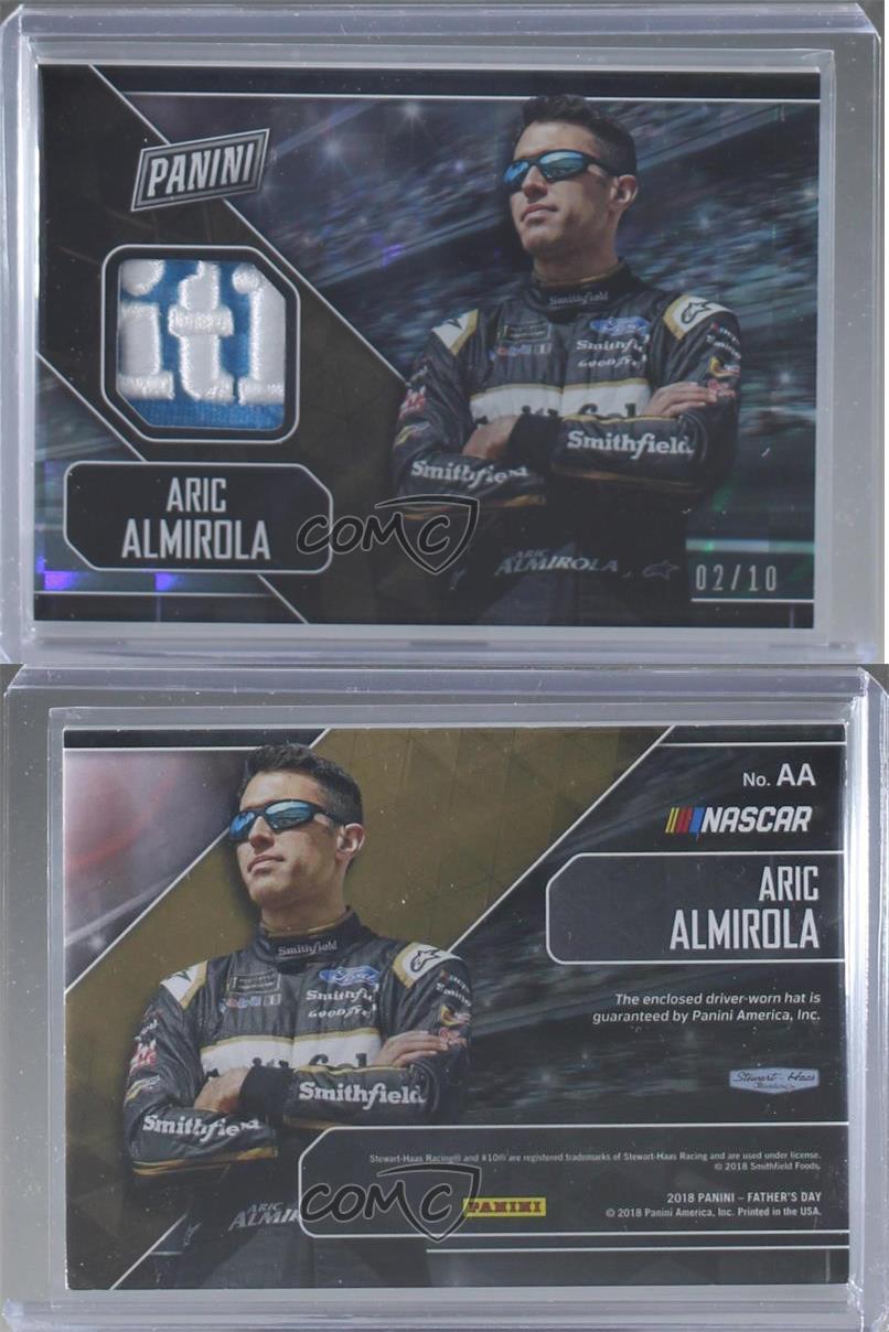 2018 Panini Father's Day Relics Galactic /10 Aric Almirola #AA - Picture 3 of 3