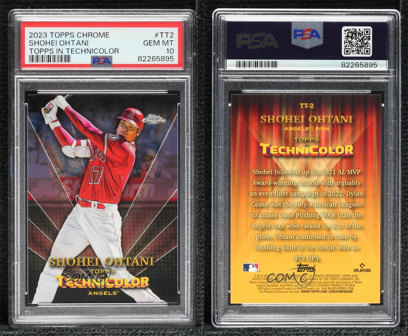 2023 Topps Chrome Topps in Technicolor Shohei Ohtani #TT-2 PSA 10 GEM MT - Bild 3 von 3