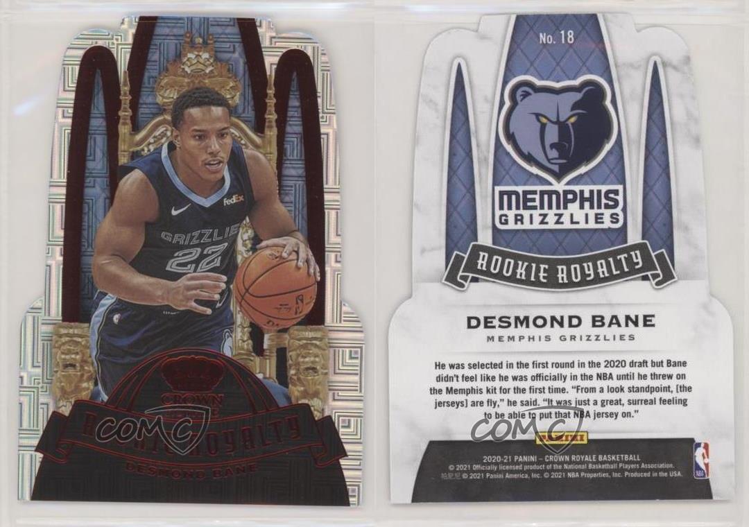 2020 Panini Crown Royale Rookie Royalty Asia Exclusive Red Desmond Bane #18 RC - Picture 4 of 4
