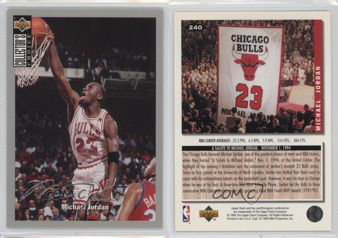 michael jordan silver signature baseball card