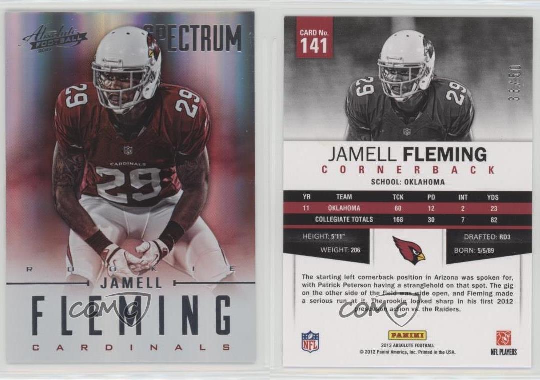 2012 Absolute #141 JAMELL FLEMING Spectrum Rookie #d 24/50