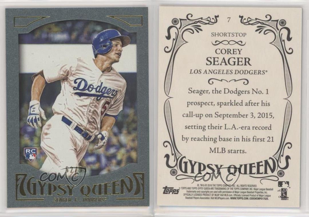 2016 Topps Gypsy Queen Green Paper Frame /99 Corey Seager #7 Rookie RC |  eBay