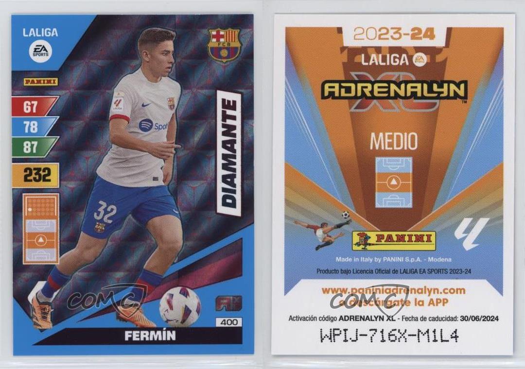 2023-24 Panini Adrenalyn XL La Liga Diamante Fermin Lopez #400 Rookie RC