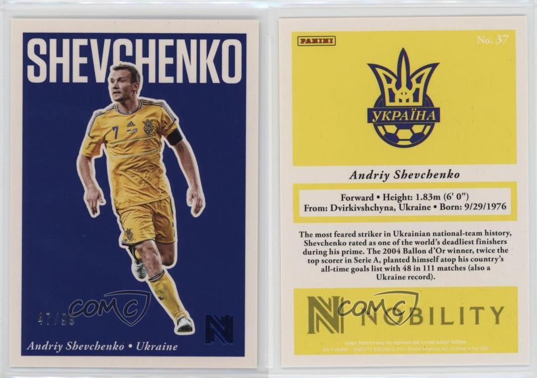 PANINI 2017 NOBILTY ANDRIY SHEVCHENKO シェフチェンコ 直書きサイン