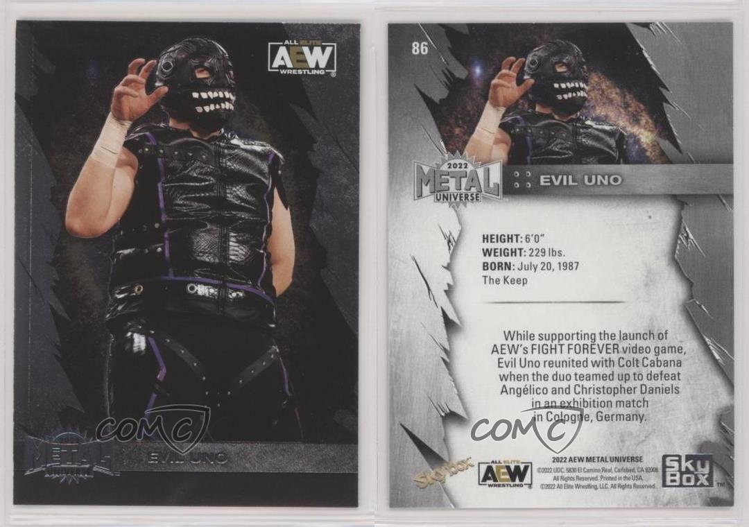 2022 Skybox Metal Universe AEW All Elite Wrestling Evil Uno #86