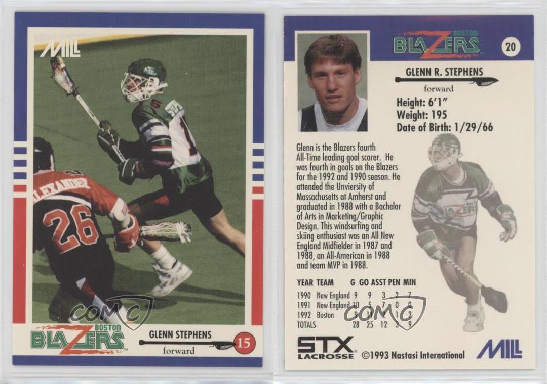 1993 STX Lacrosse MILL Glenn Stephens #20