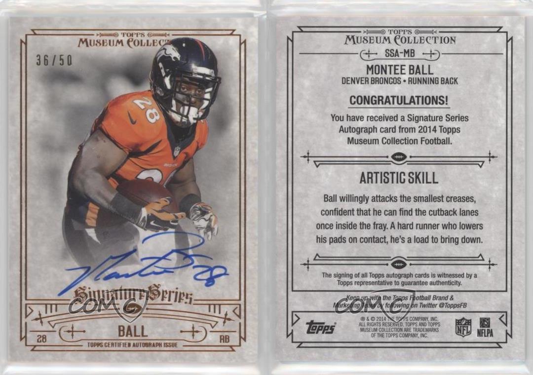 2014 Topps Museum Collection Signature Series Copper /50 Montee Ball Auto