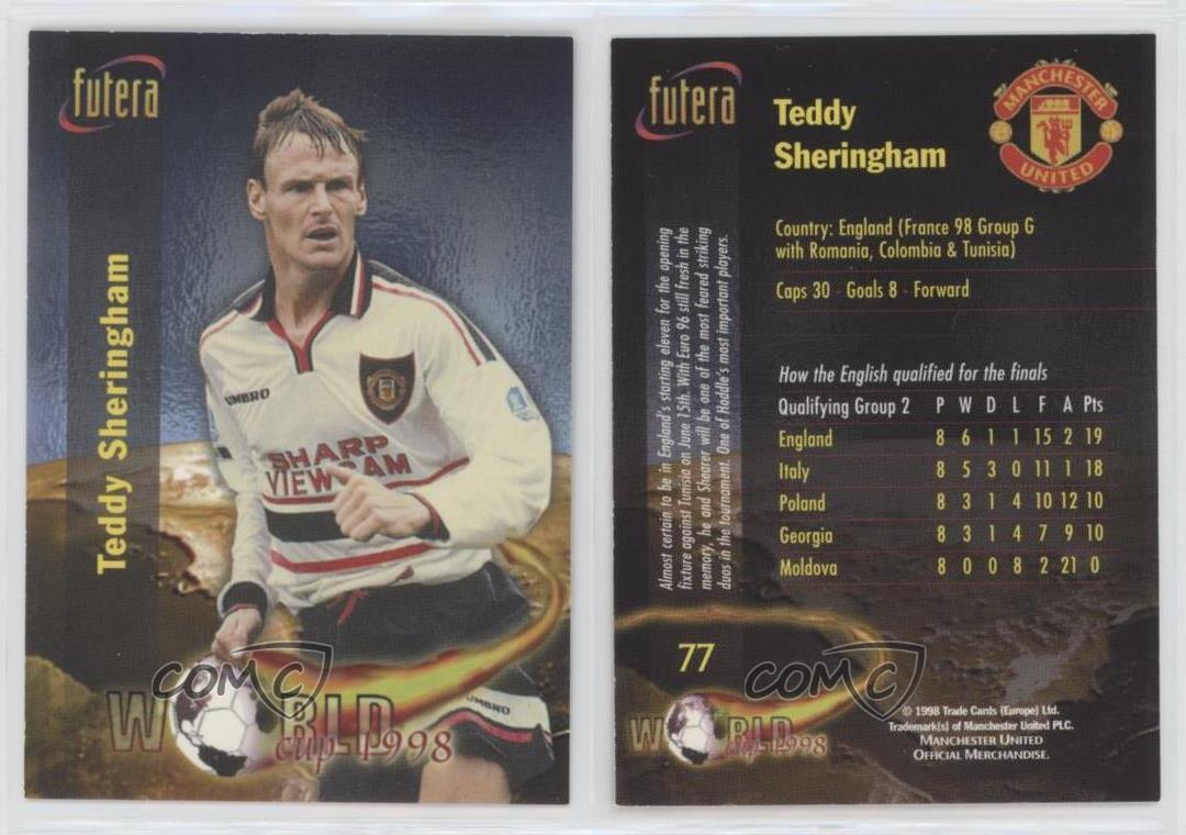 1998 Futera Manchester United World Cup 1998 Teddy Sheringham #77