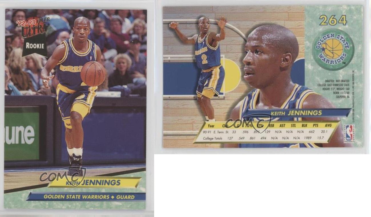 1992-93 Fleer Ultra Keith Jennings #264 Rookie RC - Bild 3 von 3