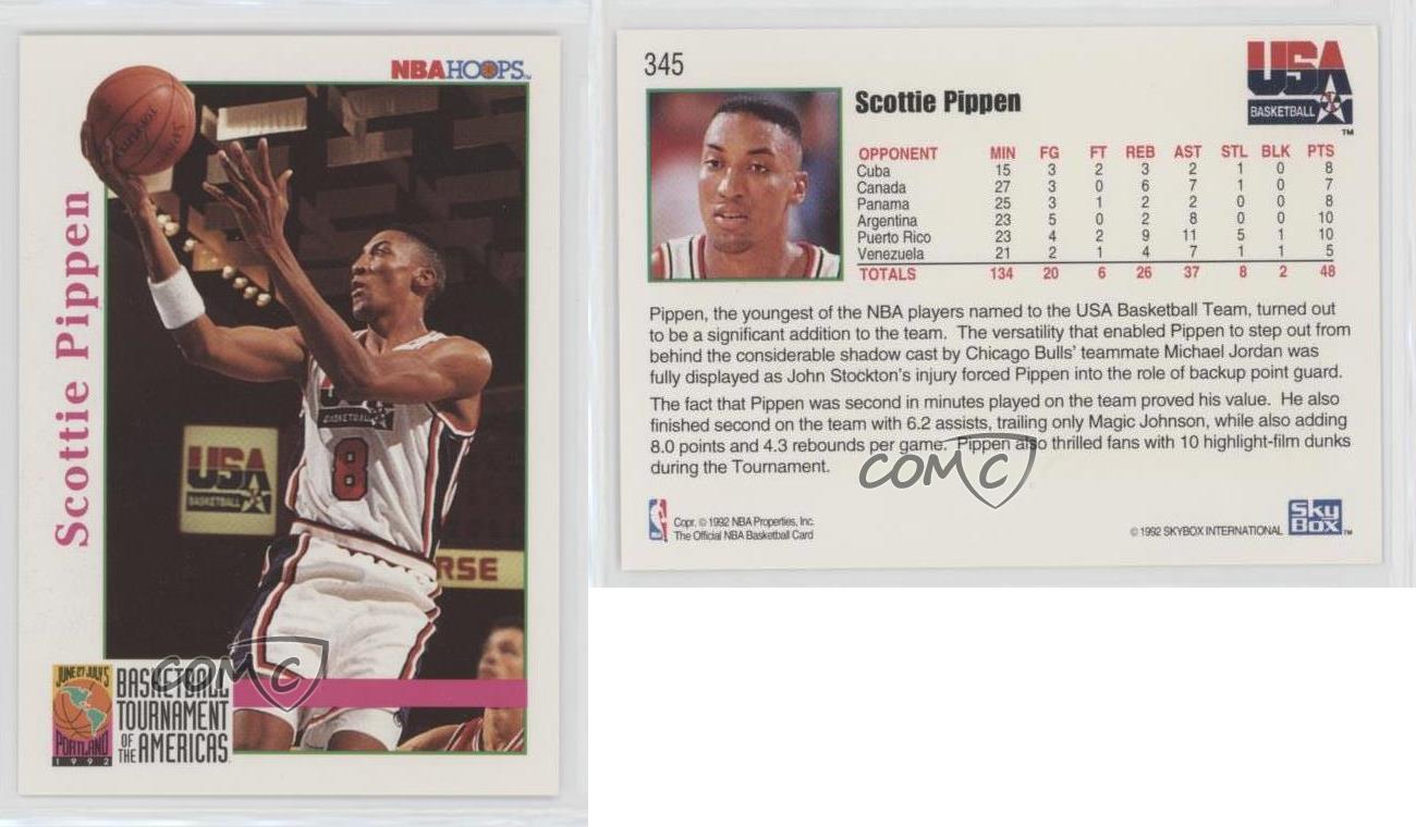 1992-93 NBA Hoops Scottie Pippen #345 HOF
