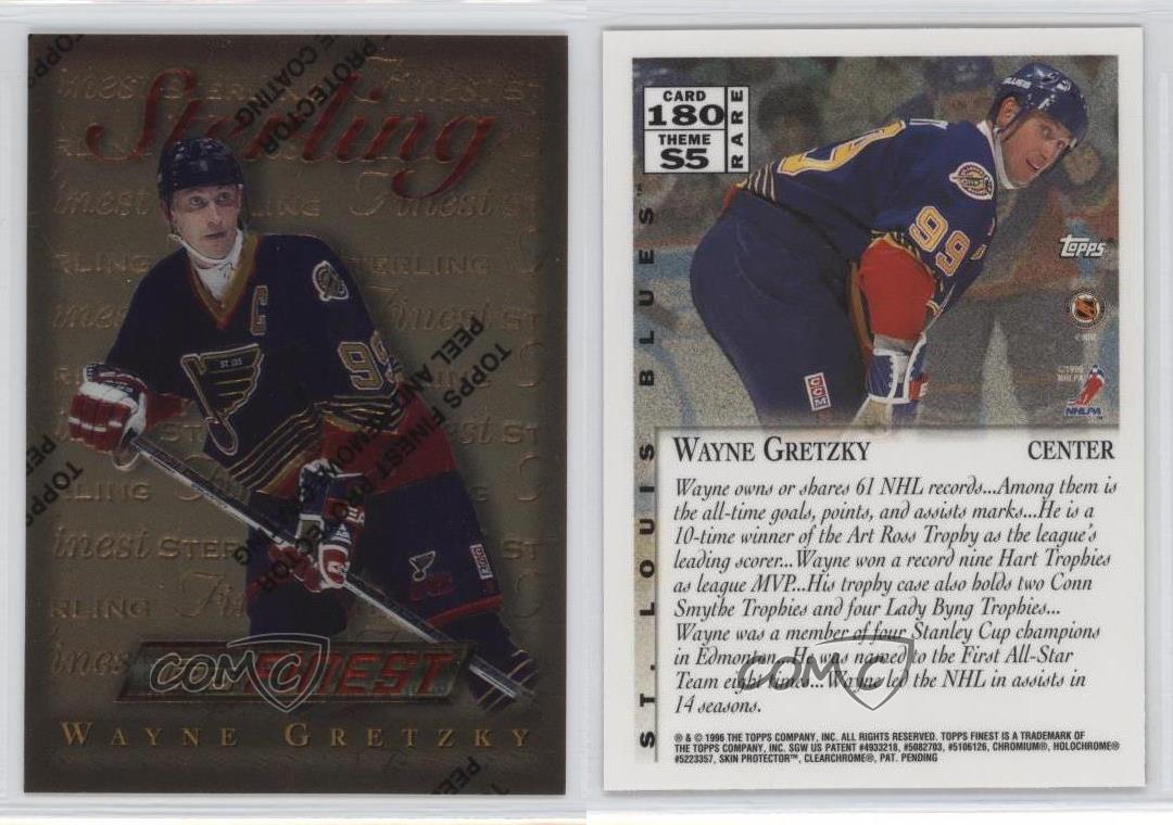 1995-96 Topps Finest #180 Wayne Gretzky St. Louis Blues ...