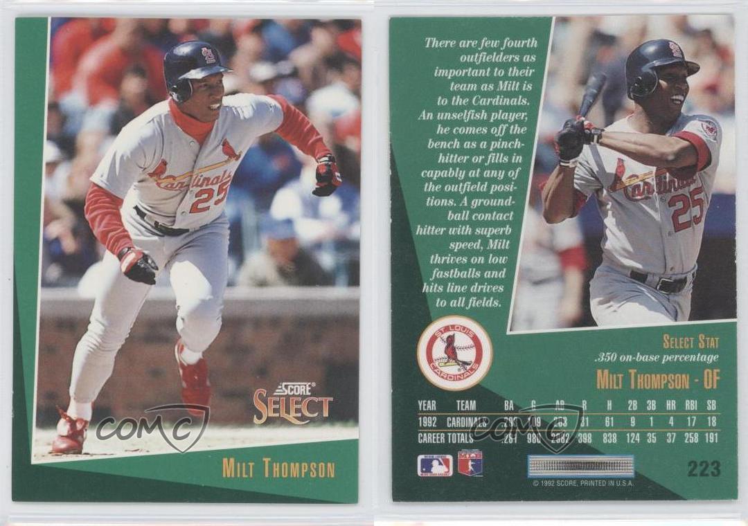 1993 Score Select #223 Milt Thompson St. Louis Cardinals Baseball Card | eBay