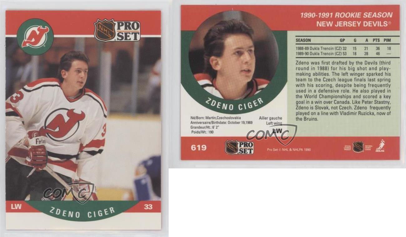 1990-91 Pro Set # 617 NM//MT Hockey Card Lyle Odelein RC