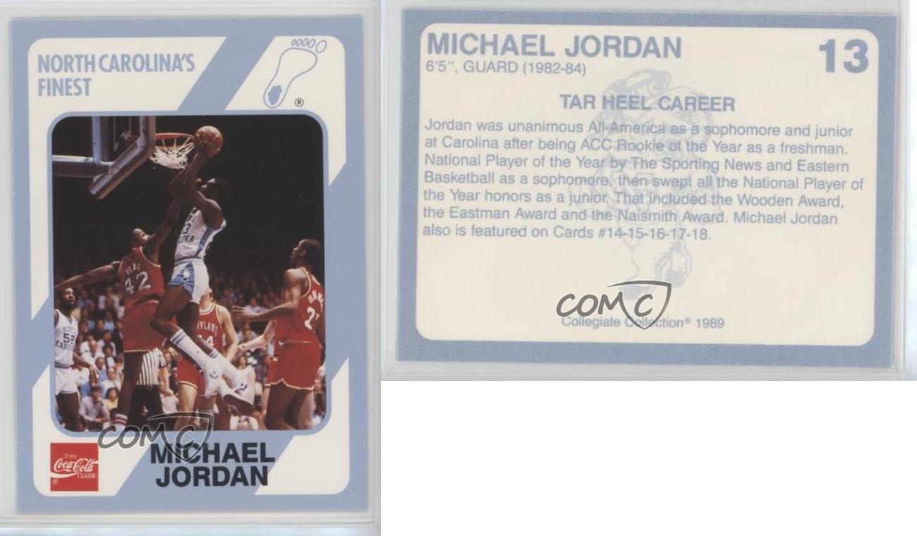 1989 Collegiate Collection/CocaCola North Carolina's Finest 13 Michael Jordan eBay