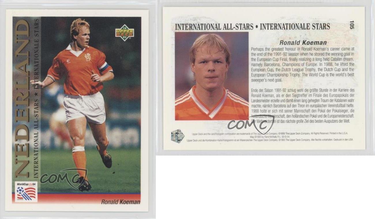 1993 World Cup 94 Preview English/German International All-Stars Ronald Koeman